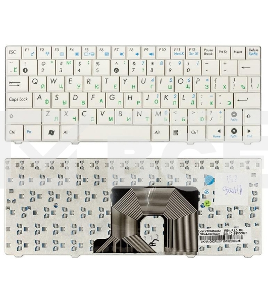 Клавиатура для ноутбука Asus Eee PC 900HA 900SD T91 белый