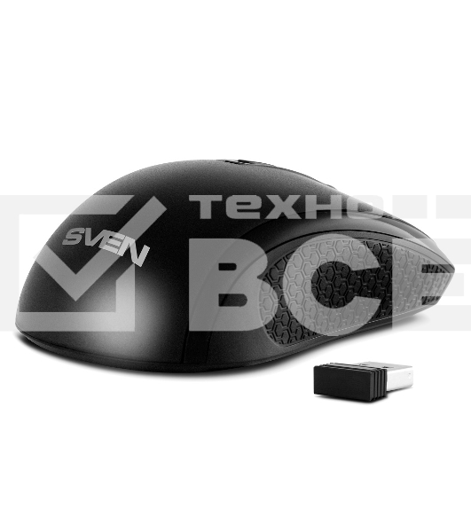 Мышь беспроводная SVEN RX-220W черный, 1600 dpi, радиоканал, USB, кнопки - 4
