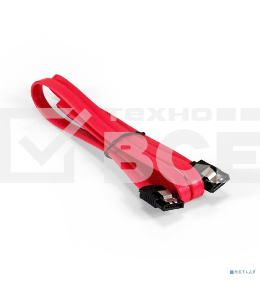 Кабель SATA ExeGate EX-CC-SATADATA-0.8L (7pin/7pin, металлические защелки, 0,8м)
