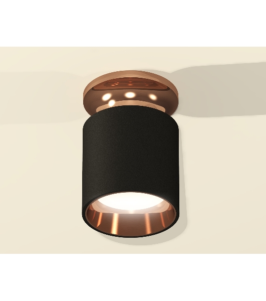 Светильник Ambrella Light XS6302181 SBK/PPG черный песок/золото розовое полированное MR16 GU5.3 (N6906, C6302, N6114)