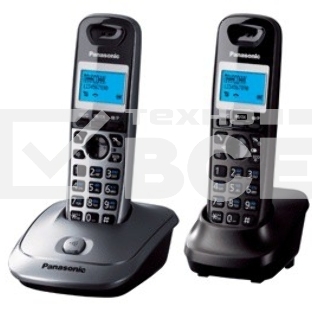 Телефон беспроводной (DECT) Panasonic KX-TG2512RU2 {Доп трубка в комплекте, АОН, Caller ID, спикерфон, полифония}