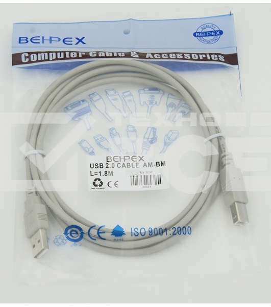 Кабель USB2.0 USB A (m)/USB B (m) 1.8м