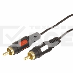 Шнур Стерео 3,5 мм - 2 RCA, длина 1,5 метра (GOLD) Rexant, фото3