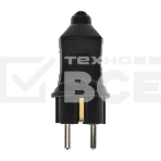 Вилка прямая влагозащищенная 2P+PE 230V, 16 А, IP44 каучук PROconnect, фото3