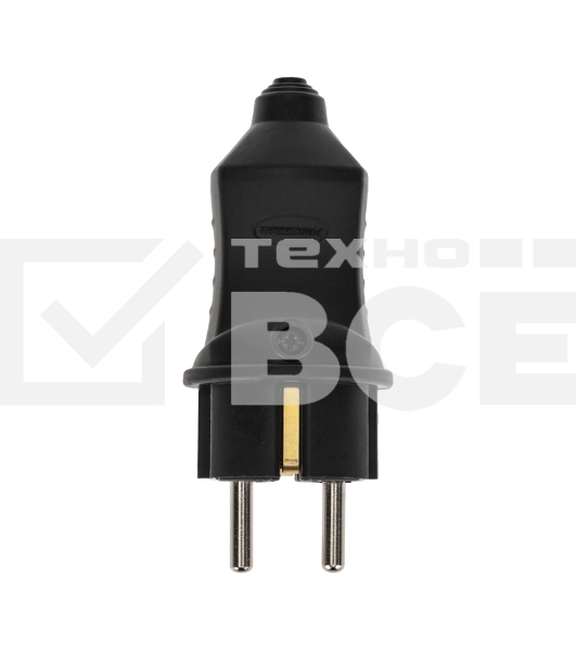 Вилка прямая влагозащищенная 2P+PE 230V, 16 А, IP44 каучук PROconnect