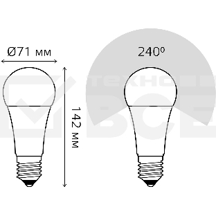 Светодиодная лампа LED Elementary A67 30W E27 2390lm 6500K 1/10/50 0 GAUSS 73239