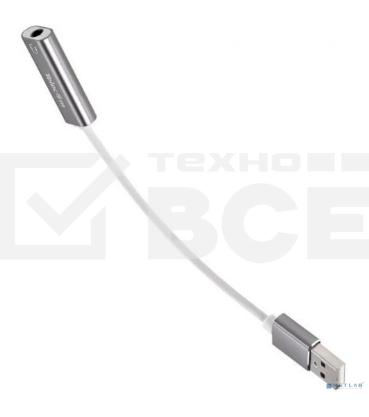 Переходник аудио USB2.0(M)-->3.5мм F (гнездо) Telecom  0.1м