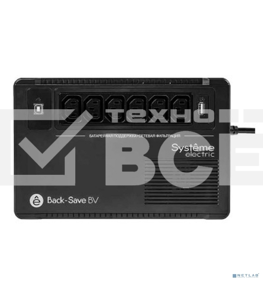 Источник бесперебойного питания Systeme Electriс Back-Save, 800VA/480W, 230V, Line-Interactive, AVR, 6xC13 Outlets, USB charge(type A), USB