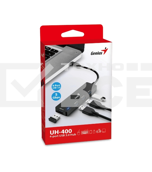 Концентратор Genius HUB UH-400, Black