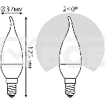 Лампа светодиодная GAUSS 104101107LED Candle tailed E14 6.5W 2700K, фото7