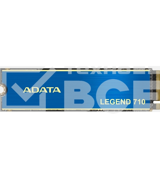 Накопитель SSD ADATA LEGEND 710, 512Gb, PCIe 3.0 x4, M.2 2280, NVMe, R/W 2400/1600, с радиатором OEM