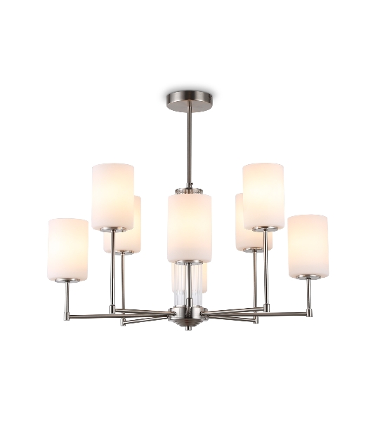 Люстра Ambrella light LH56213/8 SN/FR никель/белый матовый E27/8 max 60W D700*600