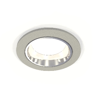 Комплект встраиваемого светильника Ambrella light XC6514003 SGR/PSL серый песок/серебро полированное MR16 GU5.3 (C6514, N6112)