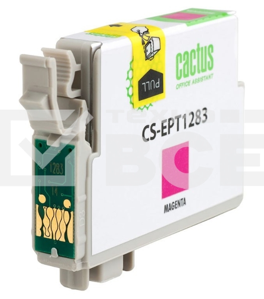 Картридж струйный Cactus CS-EPT1283 (T1283) пурпурный (7 мл) для Epson Stylus S22/S125/SX420/SX425/Office BX305