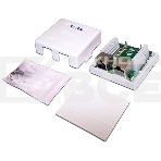 Настенная розетка, 1 порт RJ-45 категории 5е, STP, белая, фото 1