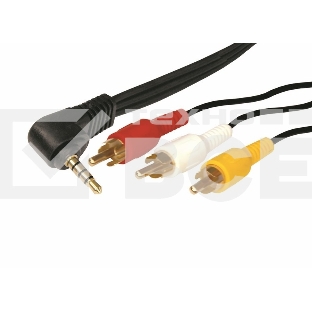 Шнур Стерео 3,5 мм 4C - 3 RCA, длина 1,5 мeтра (GOLD) Rexant