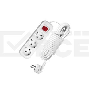 Удлинитель 3х2м с заземл. 16А IP20 S-303 с выкл. ПВС 3х1 UNIVersal 9634418