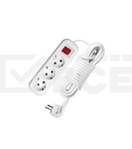Удлинитель 3х2м с заземл. 16А IP20 S-303 с выкл. ПВС 3х1 UNIVersal 9634418