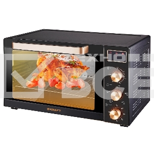 Мини-печь Kraft KF-MO 3506 KGLB (черный/золото) с дисплеем