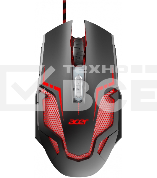 Мышь проводная Acer OMW125 черный оптическая (3200dpi) USB (6but)