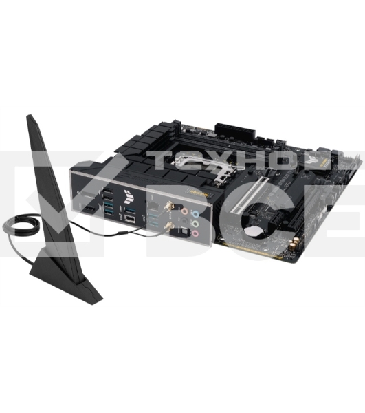 Материнская плата ASUS TUF GAMING B760M-PLUS WIFI D4, LGA 1700, Intel B760, 4xDDR4, 4xSATA, 2xM.2, 1xPCI-E 5.0 x16, 1xPCI-E 4.0 x4, 1xUSB-A 3.2 Gen 1, 4xUSB-A 3.2 Gen 2, 2xUSB 2.0, 1xUSB-C 3.2 Gen 2x2, 1x2.5Gb LAN, 5x3.5 мм, 7.1, Wi-Fi 6, Bluetooth 5.2, M