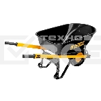 Тачка строительная, усиленная, объем 140 л, 230 кг, колесо 15х6.00-6 Denzel, фото3