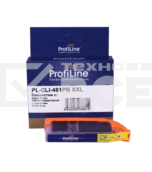 Струйный картридж PL-CLI-481PB XXL для принтеров Canon Pixma TS8140/TS8240/TS9140 с чернилами Photo Blue 11,7 мл ProfiLine
