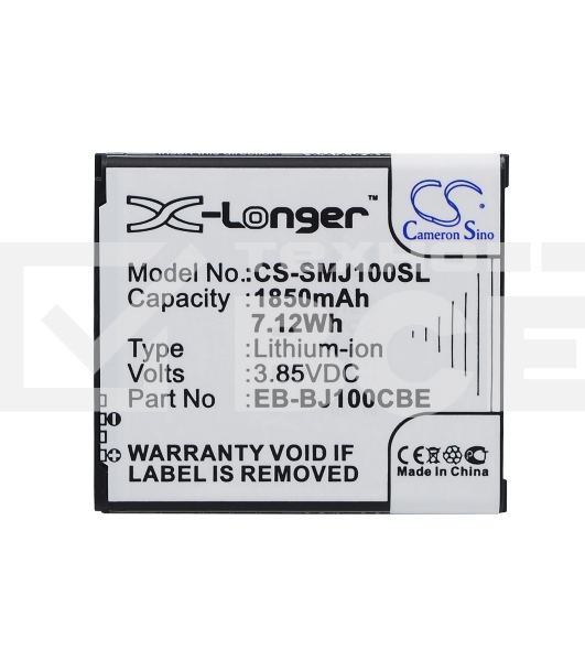Аккумулятор CameronSino CS-SMJ100SL EB-BJ100BBE, EB-BJ100BCE для Samsung Galaxy J1 SM-J100F 3.85V / 1850mAh