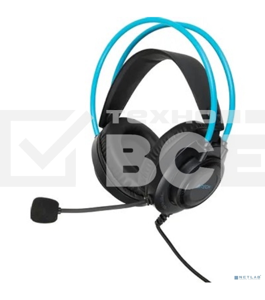Наушники с микрофоном A4Tech Fstyler FH200i серый/синий 1.8м накладные оголовье (FH200I BLUE)