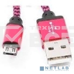 Кабель Gembird USB 2.0 Cablexpert CC-mUSB2pe1m, AM/microBM 5P, 1м, нейлоновая оплетка, алюминиевые разъемы, фиолетовый, пакет, фото2