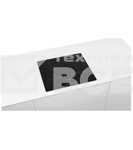 Индукционная варочная панель Bosch PUE611HC1E, 60 см, индукция,скошенные края, сенсорное управление, черный