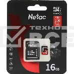 Флеш-накопитель NeTac Карта памяти Netac MicroSD card P500 Extreme Pro 16GB, retail version w/SD adapter, фото10