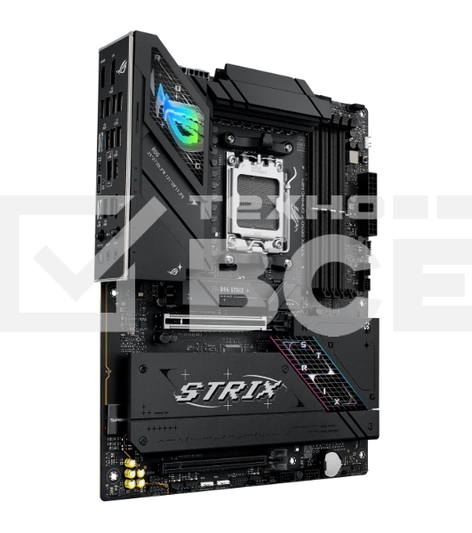 Материнская плата ASUS ROG STRIX B850-F GAMING WIFI, AM5, AMD B850, 4xDDR5, 2xSATA, 4xM.2, 1xPCIe 5.0 x16, 1xPCIe 4.0 x16, 1xPCIe x4, 1xDP, 1xHDMI, 1x2.5Gb LAN, 1xUSB-C 20Gbps, 1xUSB-C 10Gbps, 3xUSB-A 10Gbps, 4xUSB 5Gbps, 4xUSB 2.0, 3x3.5 мм, 7.1, ATX