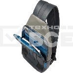 Рюкзак слинг мужской Piquadro Urban CA6540UB00/NGR, кожа, черный/серый, фото17