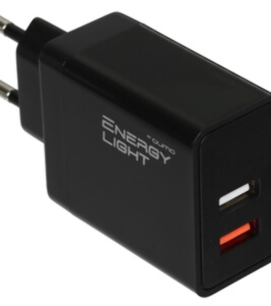 Автомобильное зарядное устройство Qumo Energy light (Charger 0034), 2USB, 2А, черный