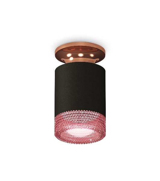 Светильник Ambrella Light XS6302182 SBK/PPG/PI черный песок/золото розовое полированное/розовый MR16 GU5.3