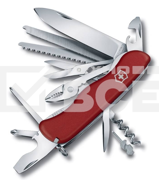 Нож перочинный Victorinox WORK CHAMP (0.8564) 111мм 21функций красный
