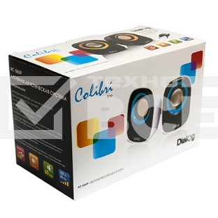 Колонки Dialog Colibri AC-06UP BLACK {акустические колонки 2.0, 6W RMS, питание от USB}