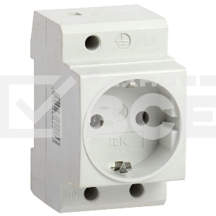 Розетка силовая РАр10-3-ОП с заземл. на DIN-рейку ИЭК MRD10-16