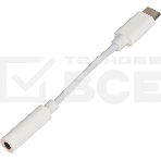 Переходник Buro BHP TPC-JCK USB Type-C (m) Jack 3.5mm (f) белый, фото 1