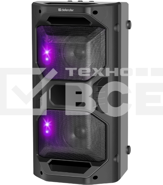 Портативная акустика Defender Rage 50 Вт Light/BT/FM/USB/LED/TWS черный