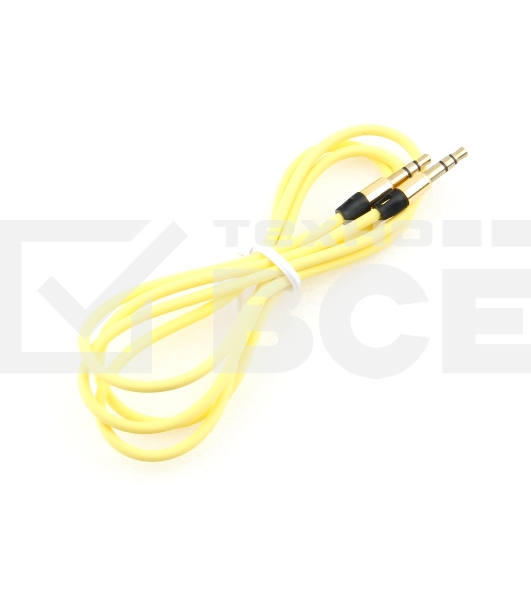 Кабель аудио Cablexpert CCAB-01-35MM-1MY, 3.5 Jack (M)/3.5 Jack (M), желтый. 1м, блистер