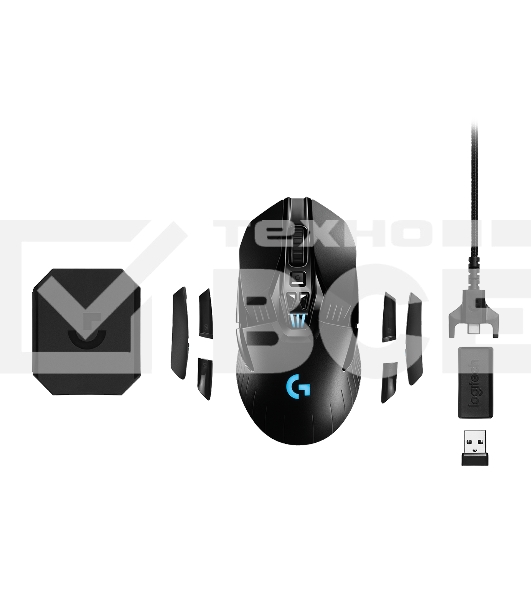 Мышь беспроводная Logitech G903 LIGHTSPEED черный, 25600 dpi, радиоканал, USB, кнопки - 11