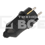 Вилка прямая влагозащищенная 2P+PE 230V, 16 А, IP44 каучук PROconnect, фото5