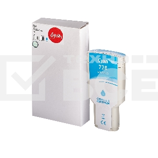 Струйный картридж Sakura F9K17A (№728 Cyan) для HP, голубой, 300 мл.
