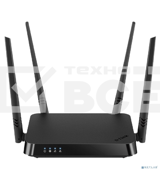 Роутер D-Link DIR-822/RU/E1A, Wireless AC1200 Dual-Band Router with 1 10/100Base-TX WAN port and 4 10/100Base-TX LAN ports.802.11b/g/n compatible, 802.11AC up to 866Mbps,1 10/100Base-TX WAN port, 4 10/100B