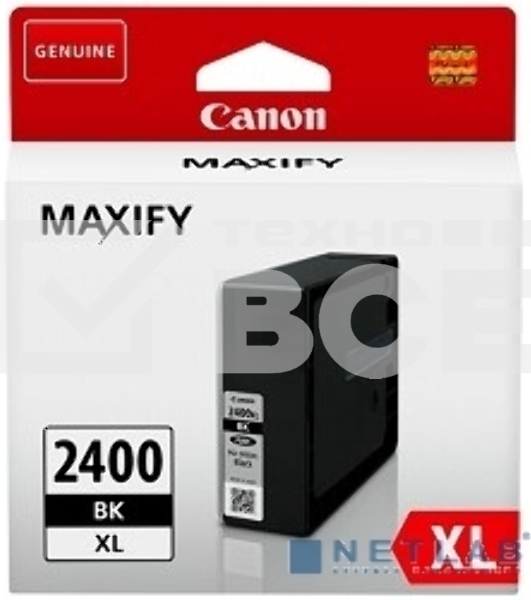 Картридж струйный CANON PGI-2400XL черный, 2500 стр., для MAXIFY iB4040/МВ5040/МВ5340