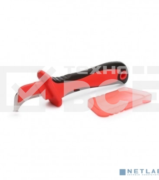 Нож КВТ НМИ-01А монтерский для работы под напряжением до 1000в прозрачный защитный чехол