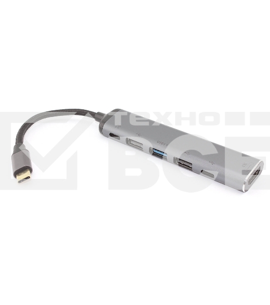 Кабель Type-C на HDMI + USB 3.1 + Type C + USB 2.0 x2 + PD