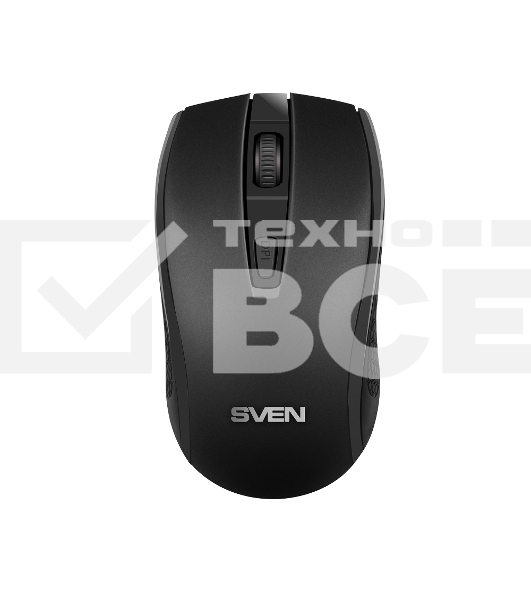 Мышь беспроводная SVEN RX-220W черный, 1600 dpi, радиоканал, USB, кнопки - 4